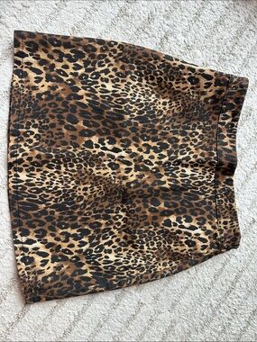 Forever 21 Leopard Print Mini Skirt in Brown